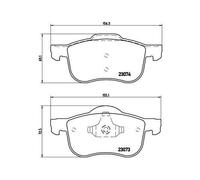 Set di pastiglie freno BREMBO P 86 016, anteriore