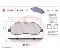 Kit pastiglie freno, Freno a disco BREMBO per TRANSIT V363 Furgone 2 2016-2024