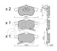 Kit pastiglie freno CIFAM 822-258-0 asse anteriore