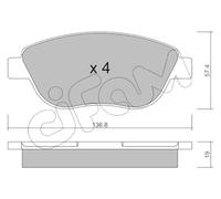 Kit pastiglie freno CIFAM 822-322-1 asse anteriore