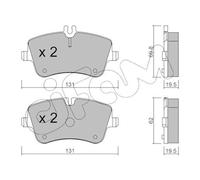 Kit pastiglie freno, Freno a disco CIFAM 8223420 per MERCEDES-BENZ