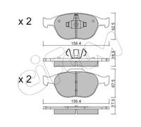Pastiglie freno 822-533-0 CIFAM per FORD FOCUS I TOURNEO CONNECT TRANSIT CONNECT