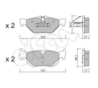 Kit pastiglie freno, Freno a disco CIFAM 8226420 per BMW