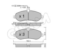 Kit pastiglie freno, Freno a disco CIFAM 8227070 per CITROËN