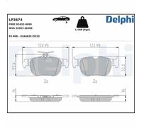 Kit pastiglie freno, Freno a disco DELPHI LP3674 per GOLF VIII Variant 2 2021-