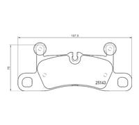 Kit Pastiglie Freno Freno A Disco Hella 8DB 355 023-371 per Porsche Amc