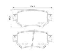 HELLA 8DB 355 025-561 Kit pastiglie freni