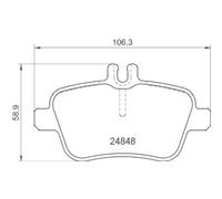 Kit Pastiglie Freno Freno A Disco Hella 8DB 355 032-061 per Mercedes Benz
