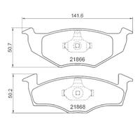 HELLA PAGID 8DB 355 007-891 Kit pastiglie freno,T1094,Spessore,17.2mm,Sistema frenante,VW II,Non predisposto per contatto segnalazione usura,per es. SEAT / SKODA / VOLKSWAGEN