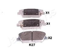 Kit pastiglie freno, Freno a disco - JAPANPARTS PA-K27AF