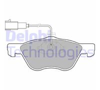 Kit pastiglie freno, Freno a disco LP1408 DELPHI per LANCIA ALFA ROMEO