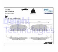 DELPHI LP3703 Kit pastiglie freni