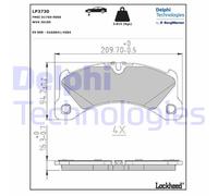 Kit pastiglie freno, Freno a disco LP3730 DELPHI per PORSCHE