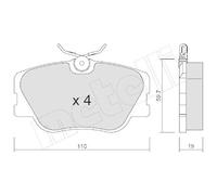 Kit Pastiglie Freno Freno A Disco Metelli 22-0061-0 per Mercedes Benz