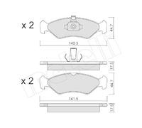 Kit Pastiglie Freno Freno A Disco Metelli 22-0088-0 per Ford Mazda
