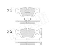 Metelli Pattini Freno Bmw Serie 3 Touring 2.3 22-0124-0