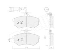 Kit Pastiglie Freno Freno A Disco Metelli 22-0148-4 per DR