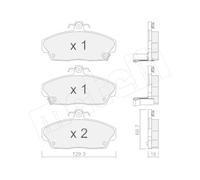 Kit Pastiglie Freno Freno A Disco Metelli 22-0174-0 per Honda Rover