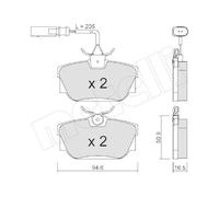 Pastiglie freno 22-0346-2 METELLI per VW SEAT FORD