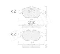 Kit Pastiglie Freno Freno A Disco Metelli 22-0540-0 per Fiat Opel Saab Vauxhall