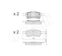 Metelli Pattini Freno Mini Mini One / Cooper (02->) 1.6 S 22-0556-0