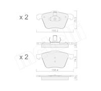 Kit Pastiglie Freno Freno A Disco Metelli 22-0599-1 per Ford Volvo