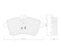 Metelli Pattini Freno Mercedes B-Class (W245) B 200 (245 22-0647-0