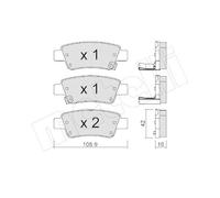 Kit Pastiglie Freno Freno A Disco Metelli 22-0790-0 per Honda Assale Posteriore
