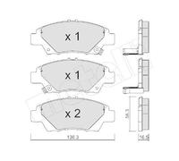 Kit Pastiglie Freno Freno A Disco Metelli 22-0865-0 per Honda Assale Anteriore