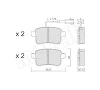 Kit Pastiglie Freno Freno A Disco Metelli 22-0895-0 per Alfa Romeo