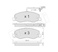Kit Pastiglie Freno Freno A Disco Metelli 22-0900-0 per Nissan Opel Vauxhall