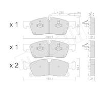Kit Pastiglie Freno Freno A Disco Metelli 22-0927-5 per Maserati