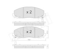 Kit Pastiglie Freno Freno A Disco Metelli 22-0946-0 per Chrysler Dodge Fiat VW