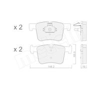 Kit Pastiglie Freno Freno A Disco Metelli 22-0961-0 per Bmw Assale Anteriore