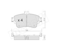Kit Pastiglie Freno Freno A Disco Metelli 22-0964-0 per Mercedes Benz