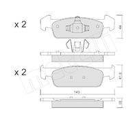 Kit Pastiglie Freno Freno A Disco Metelli 22-0975-1 per Renault Dacia