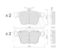 Kit Pastiglie Freno Freno A Disco Metelli 22-0981-2 per Audi Skoda VW