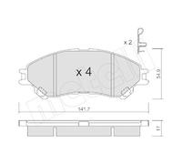 Pastiglie freno 22-0996-0 METELLI per SUZUKI SX4 S-CROSS VITARA S-CROSS