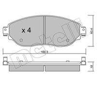 Kit pastiglie freno, Freno a disco - METELLI 22-1003-0
