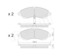 Kit Pastiglie Freno Freno A Disco Metelli 22-1007-0 per Tata