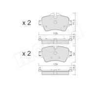 Pastiglie freno 22-1013-0 METELLI per MINI BMW
