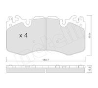 Kit Pastiglie Freno Freno A Disco Metelli 22-1024-0 per Land Rover