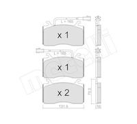 Metelli Kit pastiglie freno 22-1100-0 Freno a disco frontali per Alfa Romeo Giulia