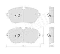 Kit Pastiglie Freno Freno A Disco Metelli 22-1105-0 per Citroën Peugeot DS