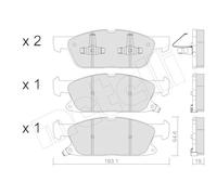 Pastiglie freno 22-1117-0 METELLI per FORD FORD USA
