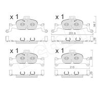 Pastiglie freno 22-1126-0 METELLI per AUDI A4 B9 A4 Allroad B9 A4 B9 Avant Q5 A5