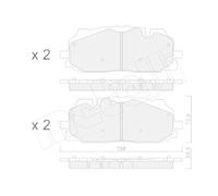 Kit Pastiglie Freno Freno A Disco Metelli 22-1128-0 per Audi VW Assale Anteriore
