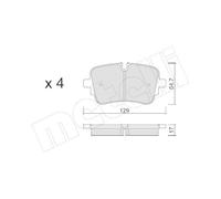 METELLI Kit pastiglie freno, Freno a disco 22-1130-1