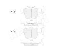 Pastiglie freno 22-1135-0 METELLI per MERCEDES-BENZ GLC CLASSE C Coupé GLC Coupe