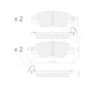 Kit Pastiglie Freno Freno A Disco Metelli 22-1158-0 per Mazda Assale Posteriore